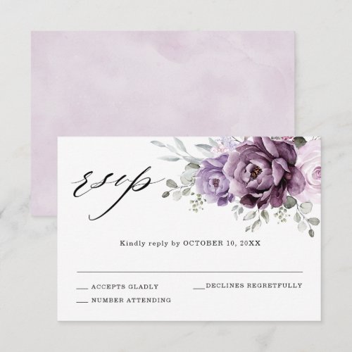 Shades of Dusty Purple Blooms Moody Floral Wedding