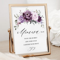 Shades of Dusty Purple Bridal Shower Mimosa Bar