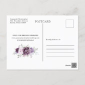 Shades of Dusty Purple Calendar Save the date Postcard (Back)