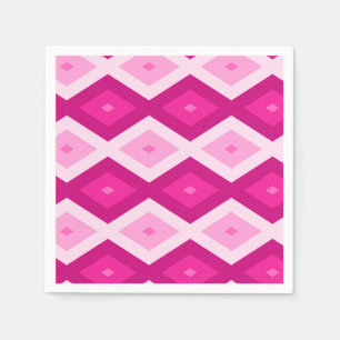 Shades of fuchsia diamond pattern napkins