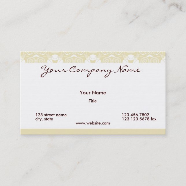 Shades of Gold Business Card (Front)
