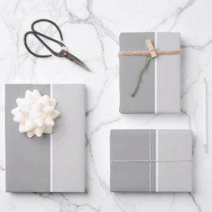Shades of gray clean simple stylish wrapping paper sheets