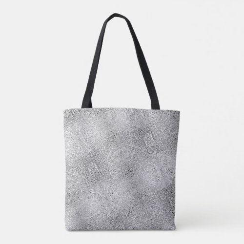 Shades of Gray Digital Textured Glitter Look Tote Bag