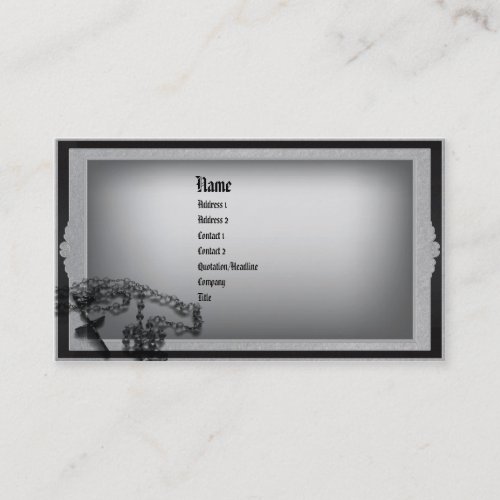 Shades of Gray gothic Business Card