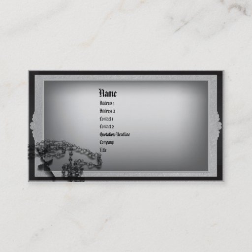 Customizable Shades of Gray gothic Business Card