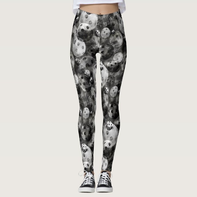 Shades of Gray Pickleball Leggings (Front)