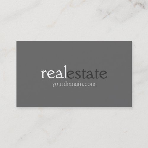 Shades of Gray Real Estate Agent Business Card