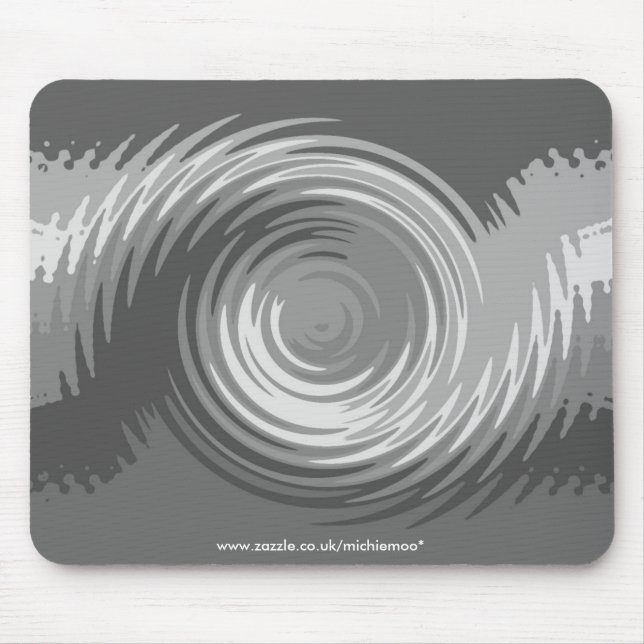 Shades of Gray Ripple Mousemat Mouse Pad (Front)