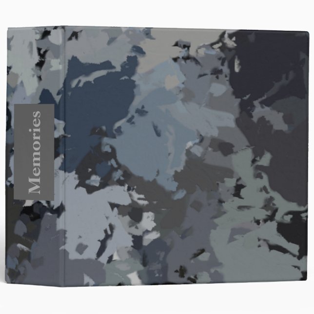 Shades of Gray Splatter 3 Ring Binder (Front/Spine)