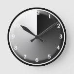 Shades Of Gray Wall Clock With White Numbers at Zazzle