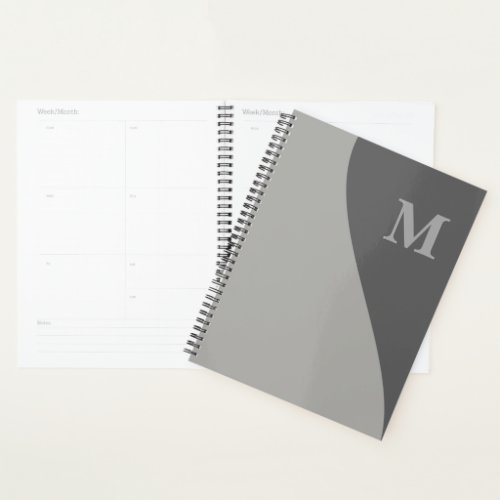 Shades of Gray with Monogram Planner