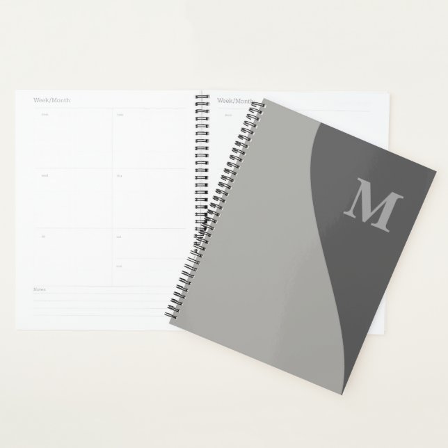 Shades of Gray with Monogram Planner (Display)