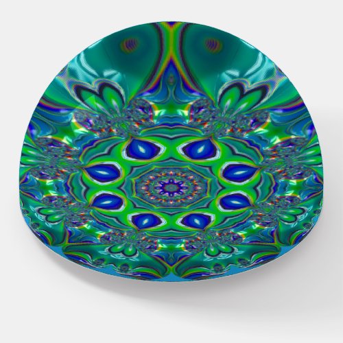   Shades of Green and Blue DOME  Paperweight