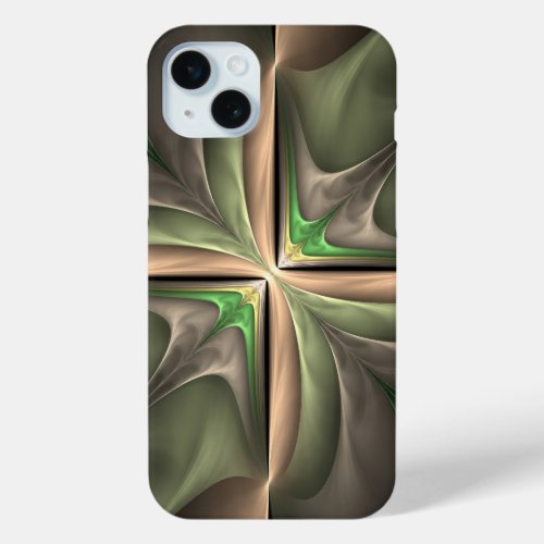 Shades Of Green And Gold iPhone 15 Plus Case