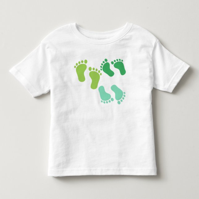 SHADES OF GREEN BABY FEET TODDLER T-SHIRT (Front)