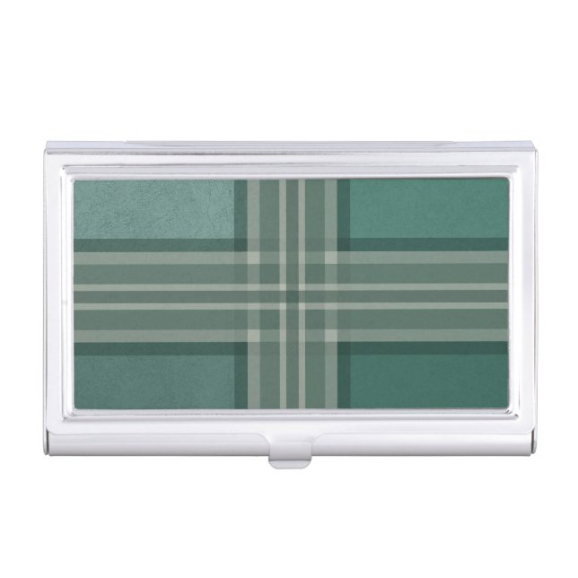 Shades of green business card case (Front)