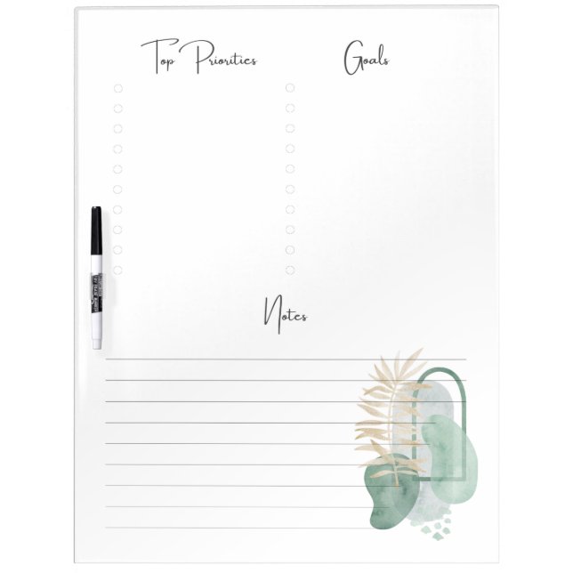 Shades of Green Business Vision Board (Front)