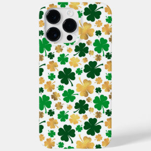 SHADES OF GREEN & GOLD IRISH SHAMROCKS  Case-Mate iPhone 14 PRO MAX CASE