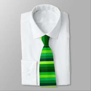 Shades of Green Horizontal Stripes Tie