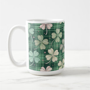 SHADES OF GREEN IRISH CELTIC SHAMROCKS  COFFEE MUG