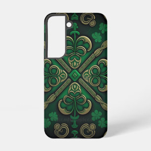 SHADES OF GREEN IRISH CELTIC SHAMROCKS SAMSUNG GALAXY S22 CASE