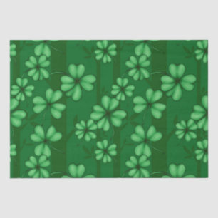 SHADES OF GREEN IRISH SHAMROCKS TISSUE PAPER