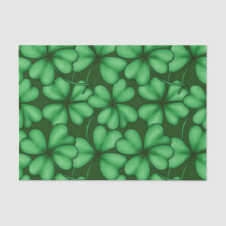 SHADES OF GREEN IRISH SHAMROCKS TISSUE PAPER