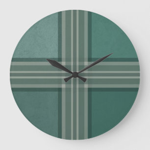 Shades of green large clock