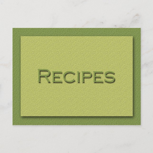 Shades of Green Recipe Card (Front)