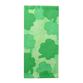 Shades of Green Shamrock Collage Cloth Napkins
