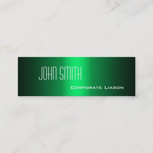Customizable Shades of Green Skinny Business Cards