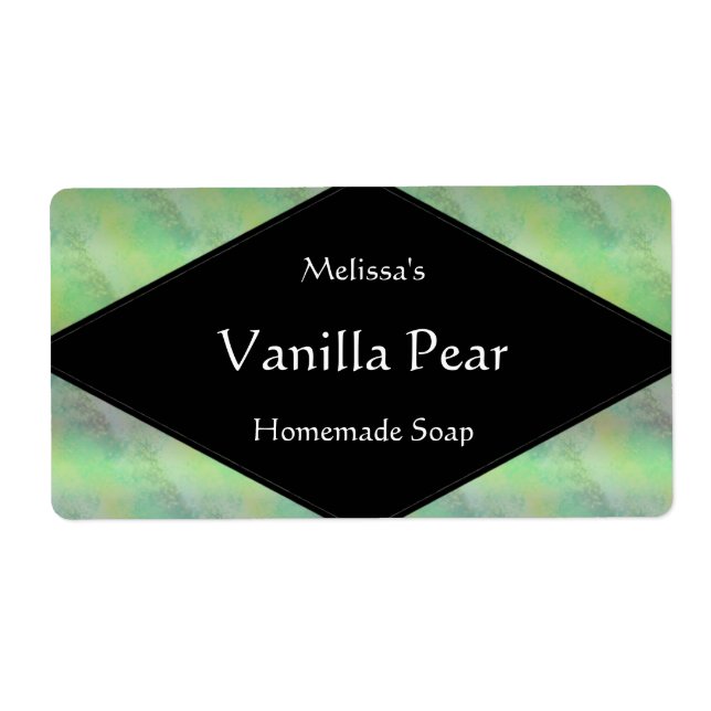 Shades of Green Soap or Candle Label (Front)