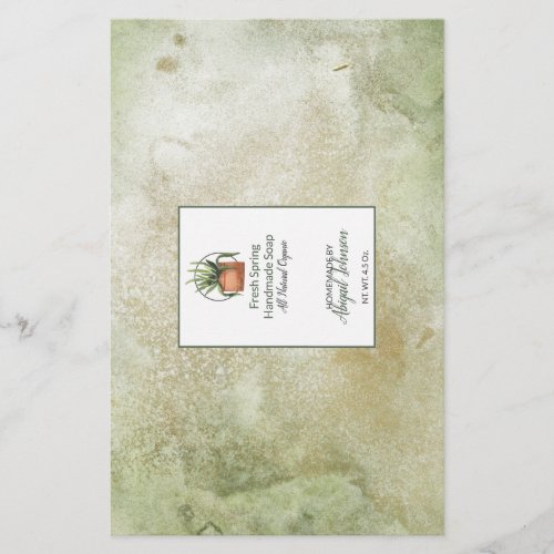 Shades of Green Spring Watercolor Soap Wrap Paper