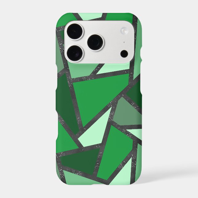 Shades of green stained glass pattern Case-Mate iPhone case (Back)