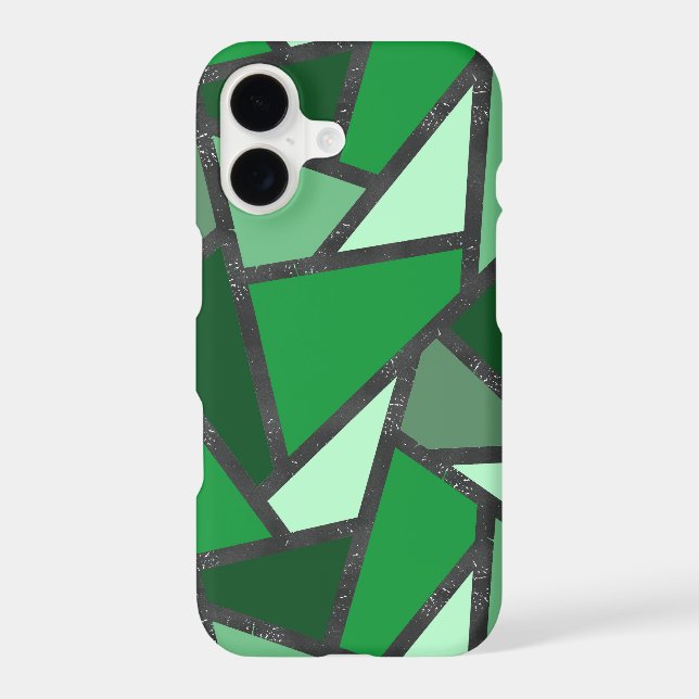 Shades of green stained glass pattern Case-Mate iPhone case (Back)