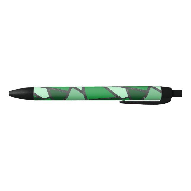 Shades of green stained glass pattern pen (Bottom)