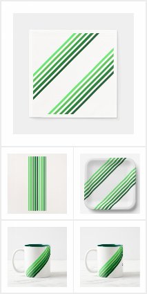 Shades of Green Stripes