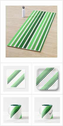Shades of Green Stripes