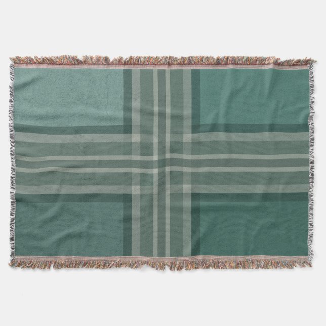 Shades of green throw blanket (Front)