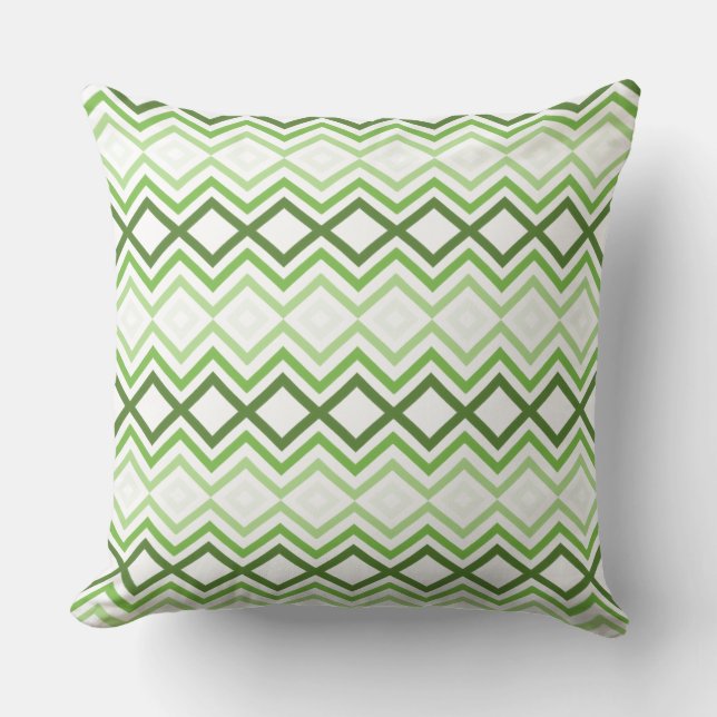 Shades Of Green Throw Pillow (Front)