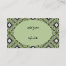 Shades of Green w/White Geometric Diamond Pattern