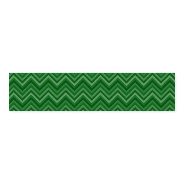 Shades of Green Zig Zag Stripes Napkin Bands (Unfolded)