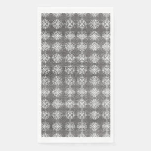 Shades of Grey and White Lace Paper Guest Towels