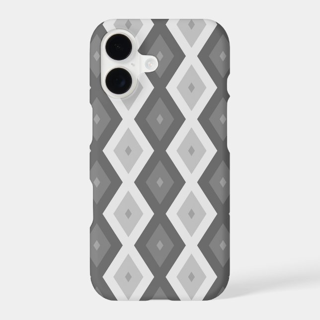 Shades of grey diamond pattern Case-Mate iPhone case (Back)
