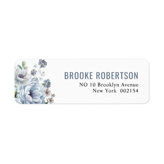 Shades of Grey Dusty Blue Winter Rustic Wedding La Label (Front)