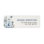 Shades of Grey Dusty Blue Winter Rustic Wedding Label<br><div class="desc">Elegant floral winter wedding address label features elegant grey and icy blue watercolor flower bouquet frosty-hued greenery. Please contact me for any help in customization or if you need any other product with this design.</div>