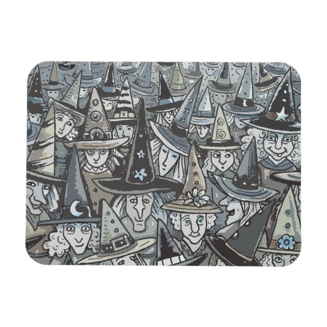 SHADES OF GREY HALLOWEEN WITCH GATHERING MAGNET (Horizontal)
