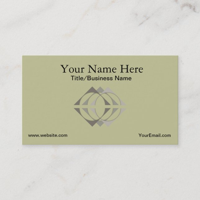 Shades of Grey Logo Business Card Template (Front)