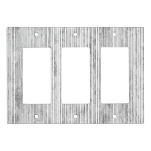 Shades of Grey Marble & Stripe Pattern Light Switch Cover