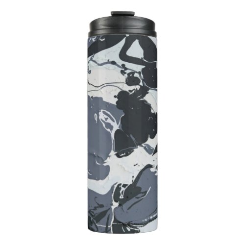 Shades of Grey monochrome modern abstract Thermal Tumbler
